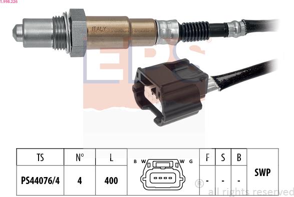 EPS 1.998.226 - Lambda Sensor autospares.lv