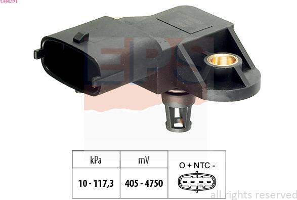 EPS 1.993.171 - Air Pressure Sensor, height adaptation autospares.lv