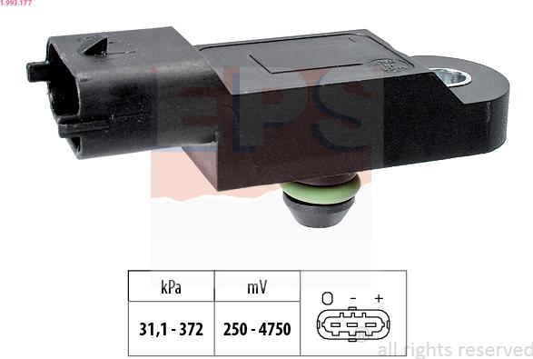 EPS 1.993.177 - Air Pressure Sensor, height adaptation autospares.lv