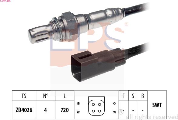 EPS 1.997.445 - Lambda Sensor autospares.lv