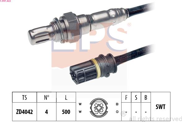 EPS 1.997.422 - Lambda Sensor autospares.lv