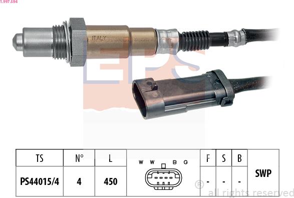 EPS 1.997.594 - Lambda Sensor autospares.lv