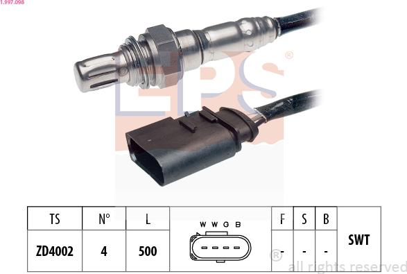 EPS 1.997.098 - Lambda Sensor autospares.lv
