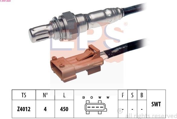 EPS 1.997.059 - Lambda Sensor autospares.lv