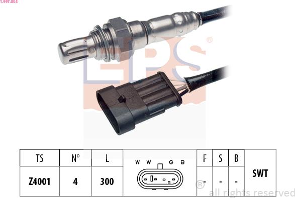 EPS 1.997.054 - Lambda Sensor autospares.lv