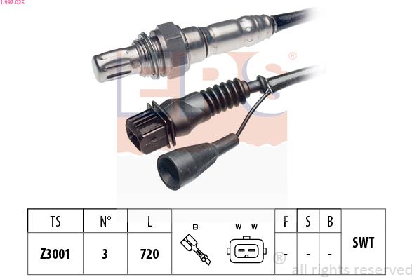 EPS 1.997.025 - Lambda Sensor autospares.lv