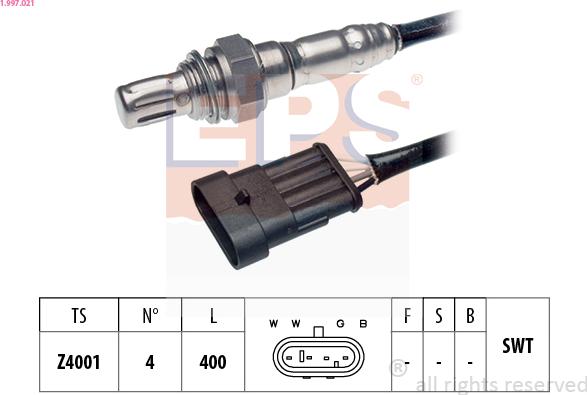 EPS 1.997.021 - Lambda Sensor autospares.lv