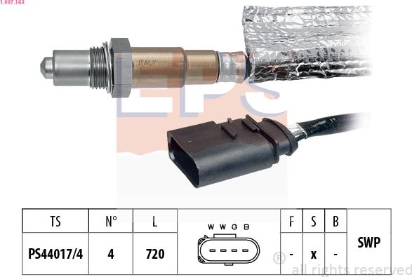 EPS 1.997.163 - Lambda Sensor autospares.lv