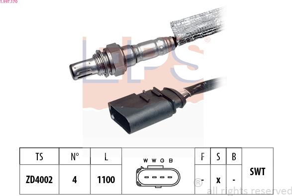 EPS 1.997.170 - Lambda Sensor autospares.lv