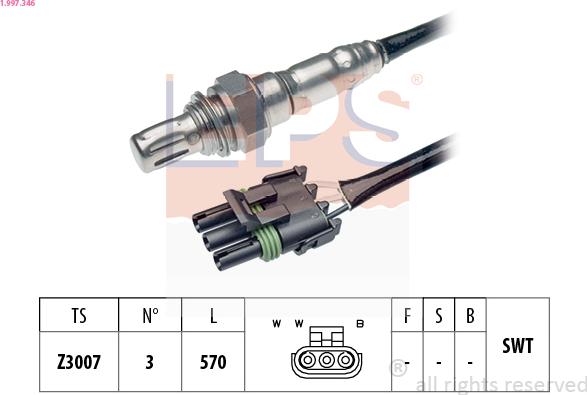 EPS 1.997.346 - Lambda Sensor autospares.lv