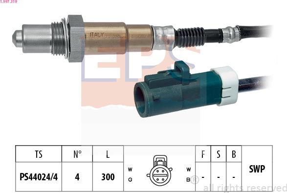 EPS 1.997.319 - Lambda Sensor autospares.lv