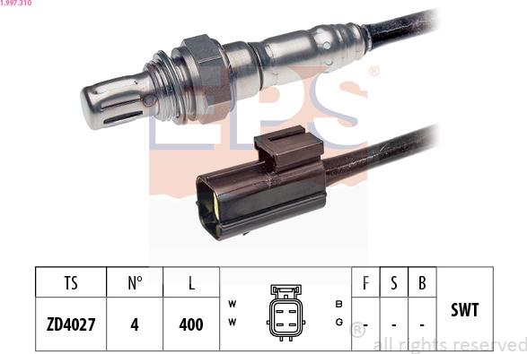 EPS 1.997.310 - Lambda Sensor autospares.lv