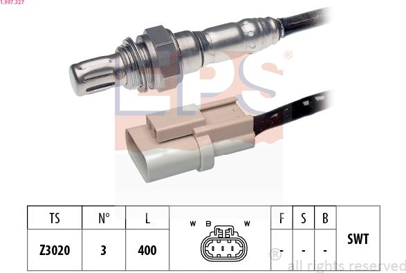 EPS 1.997.327 - Lambda Sensor autospares.lv