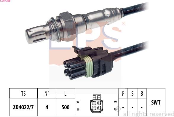 EPS 1.997.268 - Lambda Sensor autospares.lv