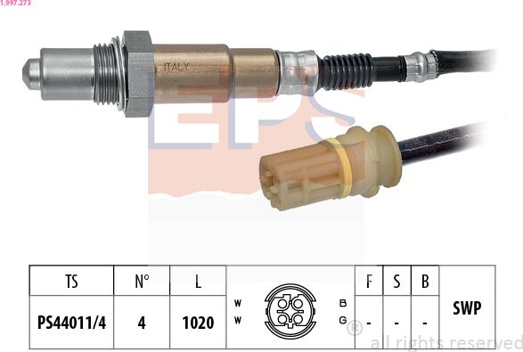 EPS 1.997.273 - Lambda Sensor autospares.lv