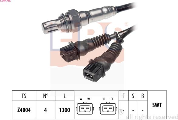 EPS 1.997.716 - Lambda Sensor autospares.lv