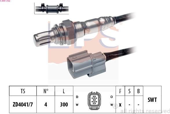 EPS 1.997.732 - Lambda Sensor autospares.lv