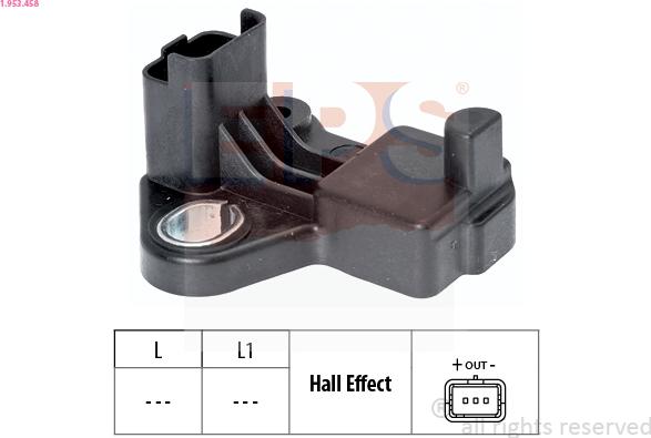 EPS 1.953.458 - Sensor, crankshaft pulse autospares.lv