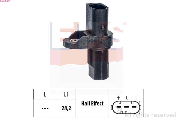 EPS 1.953.471 - Sensor, camshaft position autospares.lv