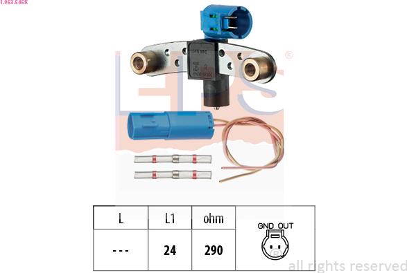 EPS 1.953.545K - Sensor, crankshaft pulse autospares.lv