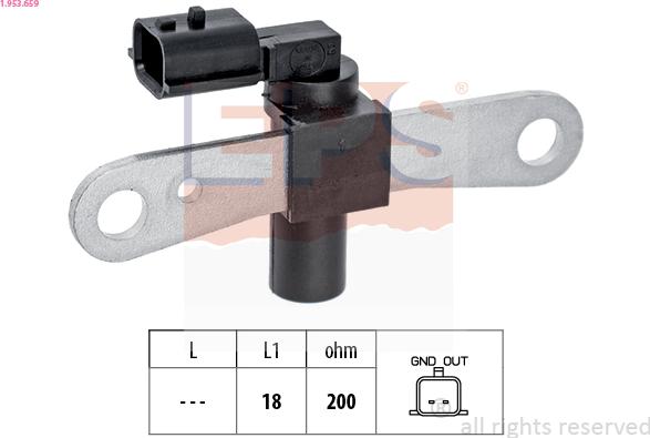 EPS 1.953.659 - Sensor, crankshaft pulse autospares.lv