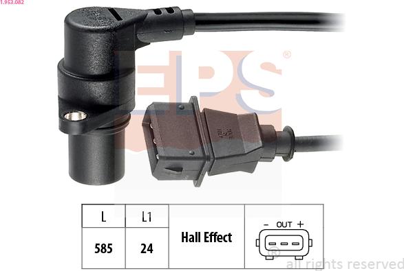 EPS 1.953.082 - Sensor, crankshaft pulse autospares.lv