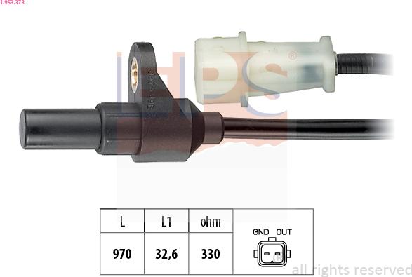 EPS 1.953.373 - Sensor, crankshaft pulse autospares.lv
