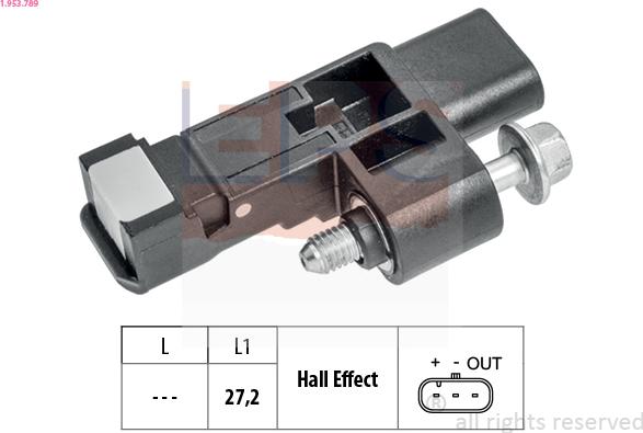 EPS 1.953.789 - Sensor, crankshaft pulse autospares.lv