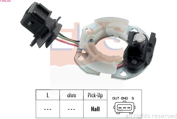 EPS 1.906.244 - Sensor, ignition pulse autospares.lv