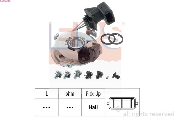 EPS 1.906.219 - Sensor, ignition pulse autospares.lv