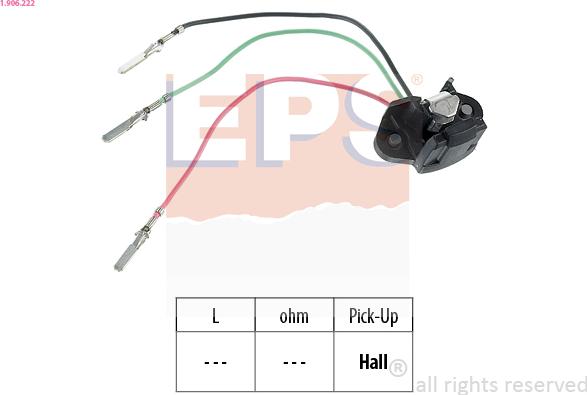 EPS 1.906.222 - Sensor, ignition pulse autospares.lv