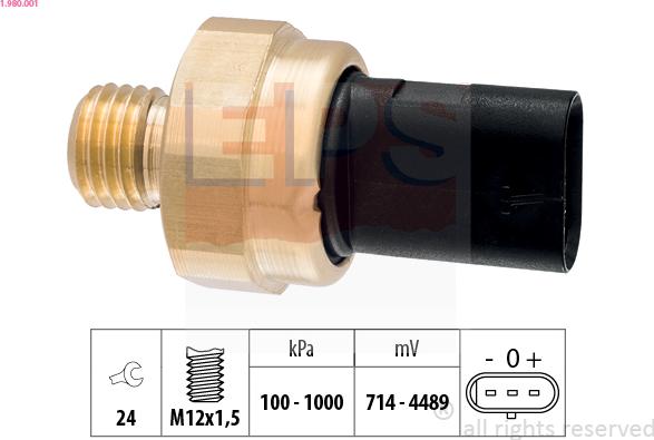 EPS 1.980.001 - Sender Unit, oil pressure autospares.lv