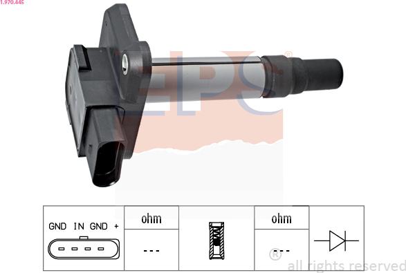 EPS 1.970.445 - Ignition Coil autospares.lv