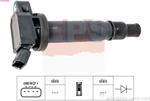 EPS 1.970.458 - Ignition Coil autospares.lv