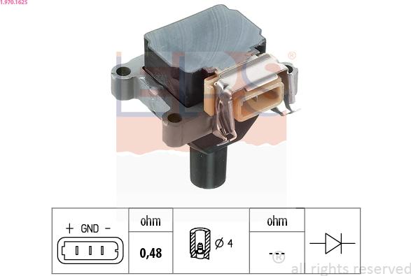 EPS 1.970.162S - Ignition Coil autospares.lv