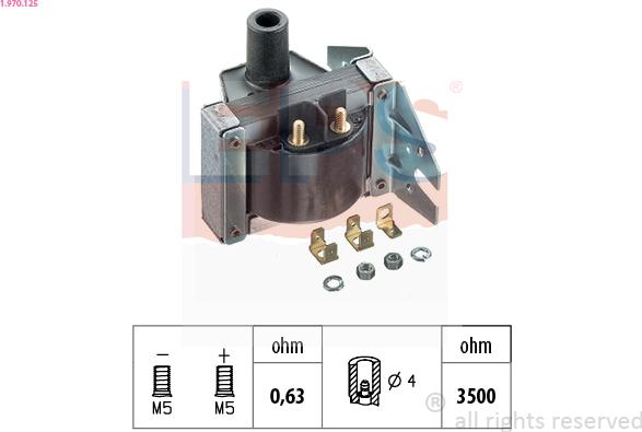 EPS 1.970.125 - Ignition Coil autospares.lv