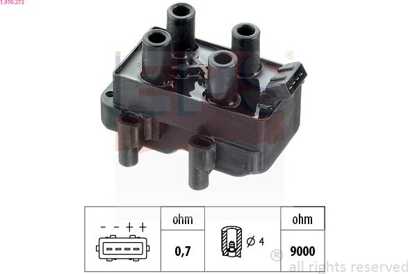 EPS 1.970.272 - Ignition Coil autospares.lv