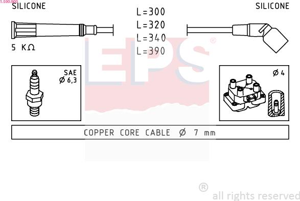 EPS 1.500.900 - Ignition Cable Kit autospares.lv