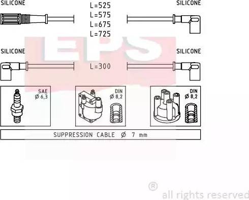 EPS 1.500.472 - Ignition Cable Kit autospares.lv