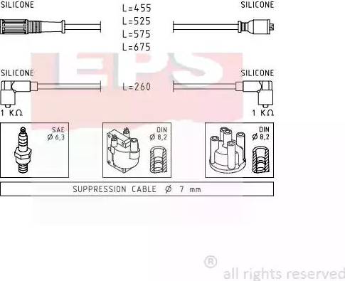 EPS 1.500.692 - Ignition Cable Kit autospares.lv