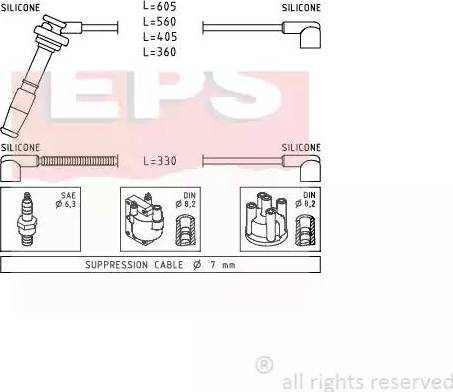 EPS 1.500.609 - Ignition Cable Kit autospares.lv