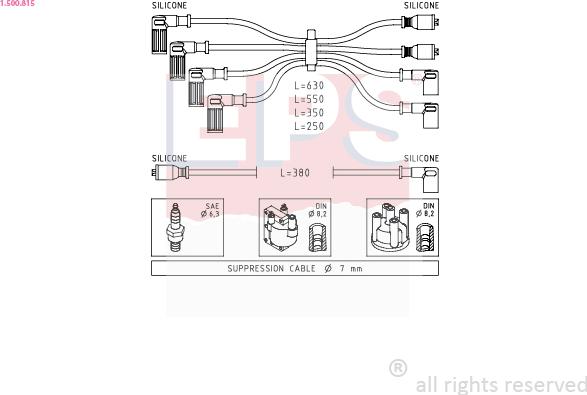 EPS 1.500.815 - Ignition Cable Kit autospares.lv