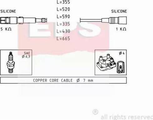 EPS 1.500.769 - Ignition Cable Kit autospares.lv