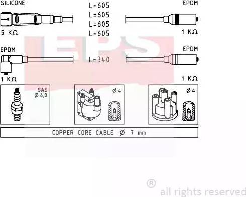 EPS 1.500.768 - Ignition Cable Kit autospares.lv