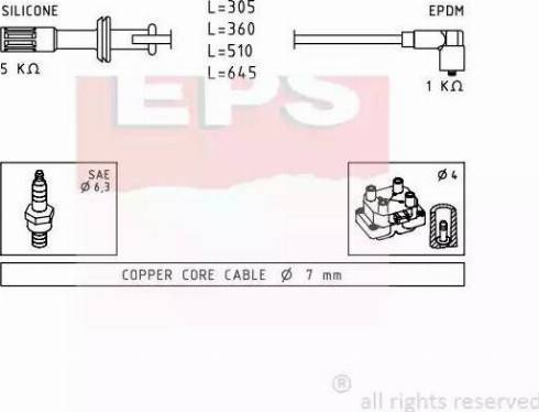 EPS 1.500.700 - Ignition Cable Kit autospares.lv