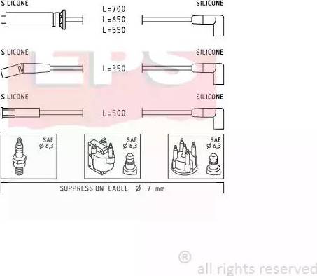 EPS 1.501.942 - Ignition Cable Kit autospares.lv