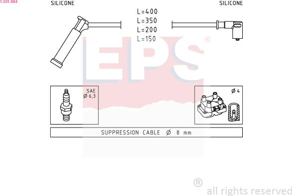 EPS 1.501.984 - Ignition Cable Kit autospares.lv