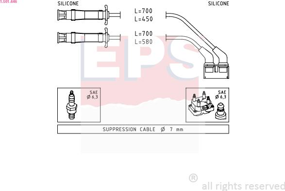 EPS 1.501.446 - Ignition Cable Kit autospares.lv