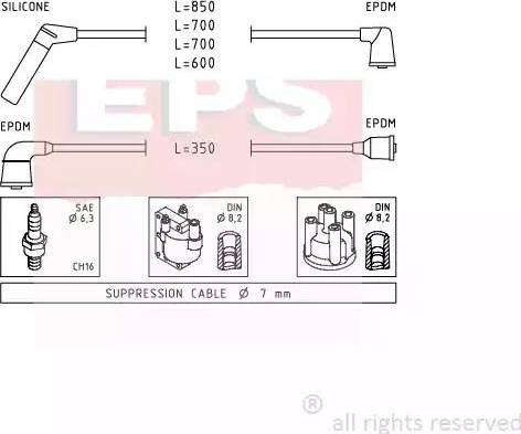 EPS 1.501.407 - Ignition Cable Kit autospares.lv