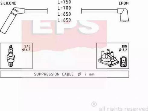 EPS 1.501.420 - Ignition Cable Kit autospares.lv